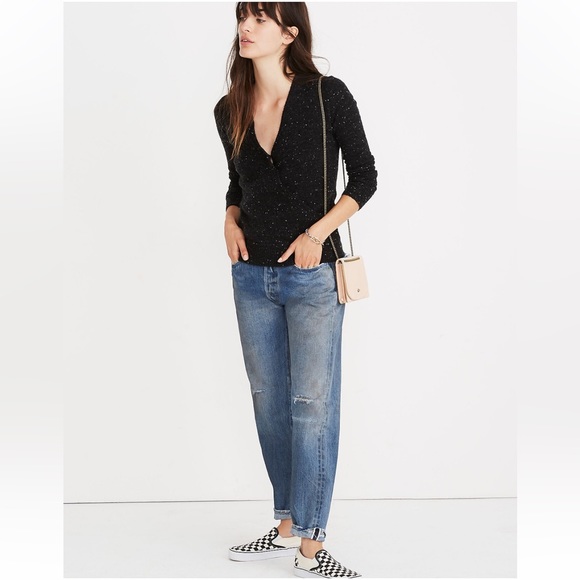 Madewell Donegal Wrap-Front Pullover Sweater in Coziest Yarn (sold out online) - Picture 4 of 6